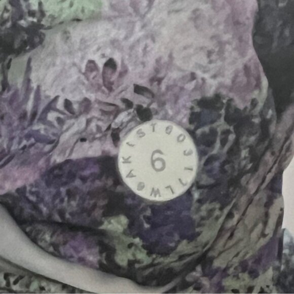 Lululemon Fast & Free Crop II Nulux 19"Vivid Vision Multi Black Size 6 - Picture 11 of 16